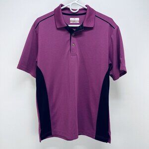 Grand Slam Shirt Size M Men’s Performance Polo Golf Air Flow Purple Black